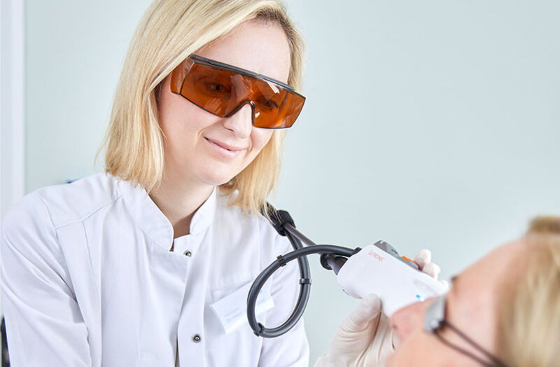 Behandlung einer Patienten mittels Co2 Laser